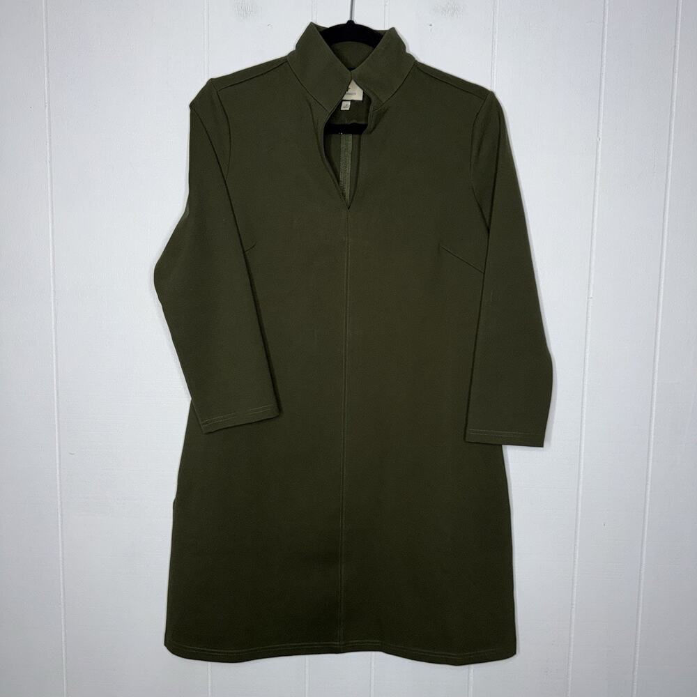 Tuckernuck Women’s Ponte Clifton Dress Olive Green Fall Size Small